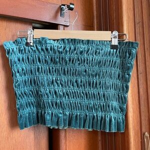 Cotton Candy LA Teal velvet Tube Top